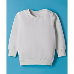 Babyhug Knitted Solid Woollen Dress & Full Sleeves Inner Tee - Purple & White