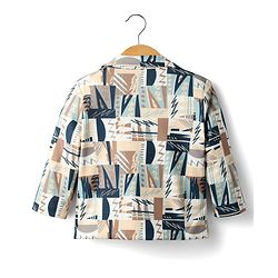 Babyhug Knit Full Sleeves Blazer with Inner Tee & Abstract Print - Multicolor
