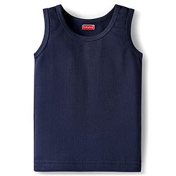 Babyhug Knit Full Sleeves Solid Colour Thermal Inner Wear Set - Navy Blue