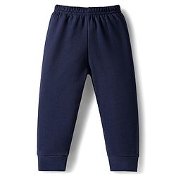 Babyhug Knit Full Sleeves Solid Colour Thermal Inner Wear Set - Navy Blue