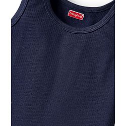Babyhug Knit Full Sleeves Solid Colour Thermal Inner Wear Set - Navy Blue