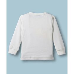 Babyhug Knit Full Sleeves Solid Color Pullover & Sleeveless Thermal Vest & Pant Set - Offwhite