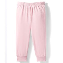 Babyhug Knit Full Sleeves Solid Color Pullover & Sleeveless Thermal Vest & Pant Set - Pink