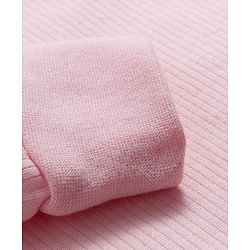 Babyhug Knit Full Sleeves Solid Color Pullover & Sleeveless Thermal Vest & Pant Set - Pink