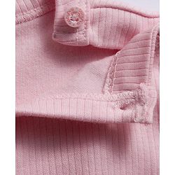 Babyhug Knit Full Sleeves Solid Color Pullover & Sleeveless Thermal Vest & Pant Set - Pink