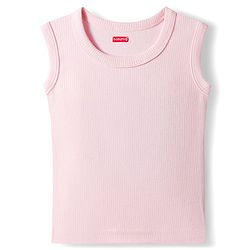 Babyhug Knit Full Sleeves Solid Color Pullover & Sleeveless Thermal Vest & Pant Set - Pink