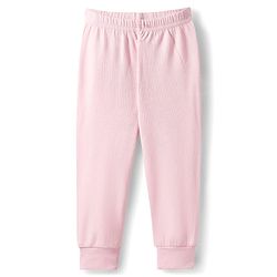 Babyhug Knit Full Sleeves Solid Color Pullover & Sleeveless Thermal Vest & Pant Set - Pink