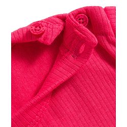 Babyhug Knit Full Sleeves Solid Thermal Set With Vest - Red