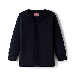 Babyhug Knit Full Sleeves Solid Thermal Set - Navy Blue