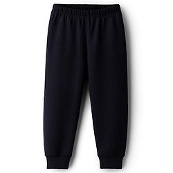 Babyhug Knit Full Sleeves Solid Thermal Set - Navy Blue