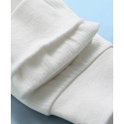 Babyhug Knit Full Sleeves Front Open Solid Thermal Set - Off White