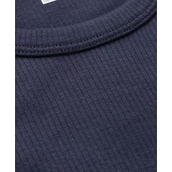 Babyhug Knit Full Sleeves Solid Thermal Inner Wear Front Open & Pullover Vest Pack of 2 - Navy Blue