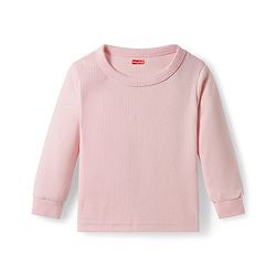 Babyhug Knit Full Sleeves Solid Color Front open & Pullover Thermal Inner Wear Vest Pack of 2 - Pink
