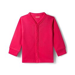 Babyhug Knit Full Sleeves Solid Color Front open & Pullover Thermal Inner Wear Vest Pack of 2 - Red