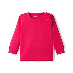 Babyhug Knit Full Sleeves Solid Color Front open & Pullover Thermal Inner Wear Vest Pack of 2 - Red