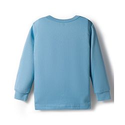 Babyhug Knit Full Sleeves Solid Color Front Open & Pullover Thermal Wear Vests Pack of 2 - Light Blue