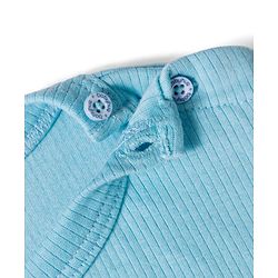 Babyhug Knit Full Sleeves Solid Color Front Open & Pullover Thermal Wear Vests Pack of 2 - Light Blue