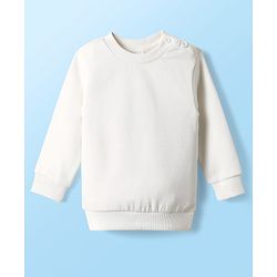 Babyhug Knit Winter Wear Romper & Full Sleeves Inner Tee With Teddy Bear Embroidery - Aqua Blue & White