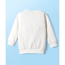 Babyhug Knit Winter Wear Romper & Full Sleeves Inner Tee With Teddy Bear Embroidery - Aqua Blue & White