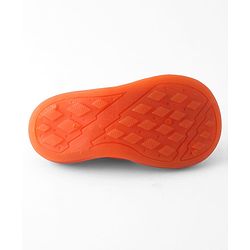 Cute Walk by Babyhug Sock Shoes with Bunny & Polka Dot Design - Orange
