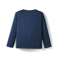 Babyhug Cotton Knit Full Sleeves Night Suit with Teddy Print - Navy Blue