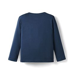 Babyhug Cotton Knit Full Sleeves Night Suit with Teddy Print - Navy Blue