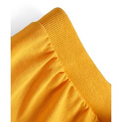 Babyhug Cotton Knit Full Length Panda Printed Lounge Pant - Yellow