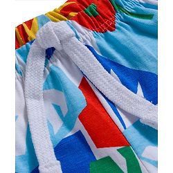 Babyhug Cotton Knit Full Length Lounge Pant with Tropical Theme Print - Multicolor