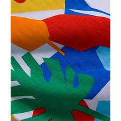 Babyhug Cotton Knit Full Length Lounge Pant with Tropical Theme Print - Multicolor