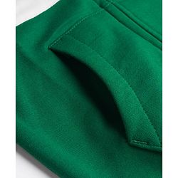Babyhug Fleece Knit Full Sleeves Hooded Sweatjacket With Dino Print & Kangaroo Pockets - Blue & Green