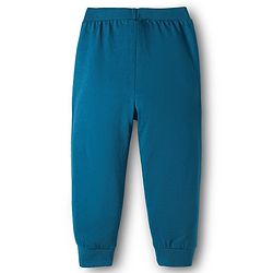 Babyhug Cotton Knit Full Length Dino & Text Printed Lounge Pants Pack Of 2  - Teal Blue & Lime Green