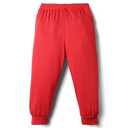 Babyhug Cotton Knit Full Length Lounge Pant with Text Print Pack of 3 - Blue Red & Yellow