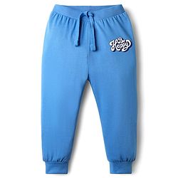 Babyhug Cotton Knit Full Length Lounge Pant with Text Print Pack of 3 - Blue Red & Yellow