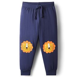 Babyhug Cotton Knit Full Length Lion Printed Lounge Pants Pack Of 3  - Multi Colour