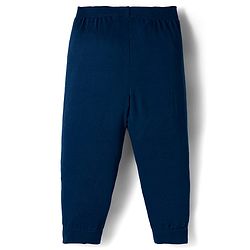 Babyhug Cotton Knit Full Length Lounge Pant With Animal Print Pack Of 3 - Navy Blue Red & Brown