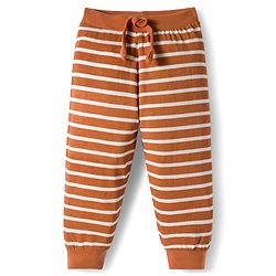Babyhug Cotton Knit Full Length Lounge Pant With Animal Print Pack Of 3 - Navy Blue Red & Brown