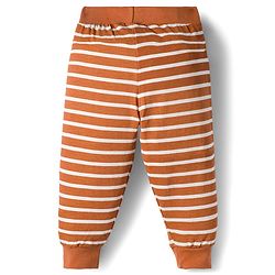 Babyhug Cotton Knit Full Length Lounge Pant With Animal Print Pack Of 3 - Navy Blue Red & Brown