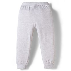 Babyhug Cotton Knit Full Length Lounge Pant With Stripes & Dino Print Pack Of 3 - Aqua Olive Green & Grey