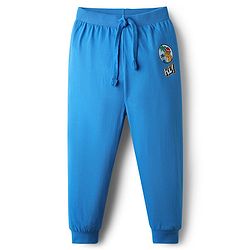Babyhug Cotton Knit Full Length Lounge Pants With Sport Theme Text Print Pack of 3 - Red Blue & Yellow