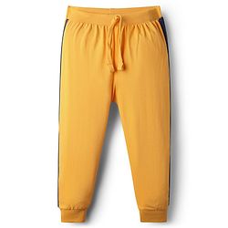 Babyhug Cotton Knit Full Length Lounge Pants With Sport Theme Text Print Pack of 3 - Red Blue & Yellow
