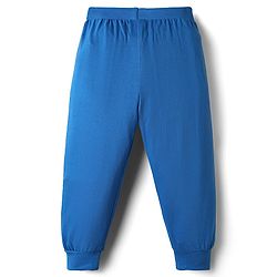 Babyhug Cotton Knit Full Length Lounge Pants With Sport Theme Text Print Pack of 3 - Red Blue & Navy Blue