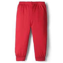 Babyhug Cotton Knit Full Length Football Printed Lounge Pants Pack of 3 - Navy Blue Yellow & Red