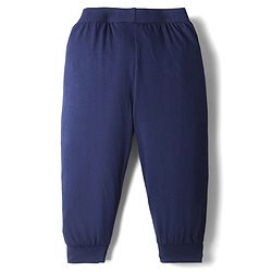 Babyhug Cotton Knit Full Length Football Printed Lounge Pants Pack of 3 - Navy Blue Yellow & Red