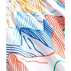 Babyhug Cotton Knit Full Length Lounge Pant With Abstract Print - Multicolour