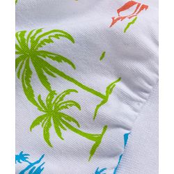 Babyhug Cotton Knit Full Length Lounge Pant with Beach Theme Print - White