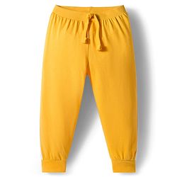 Babyhug Cotton Knit Full Length Lounge Pants With Camouflage & Text Print Pack of 5 - Olive Green White & Yellow