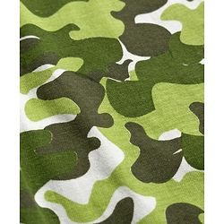 Babyhug Cotton Knit Full Length Lounge Pants With Camouflage & Text Print Pack of 5 - Olive Green White & Yellow