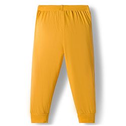 Babyhug Cotton Knit Full Length Lounge Pants With Camouflage & Text Print Pack of 5 - Olive Green White & Yellow
