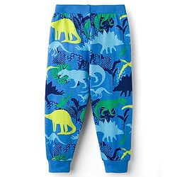 Babyhug Cotton Knit Full Length Joggers with Dino Print Pack of 5 - Blue Navy Blue & Green