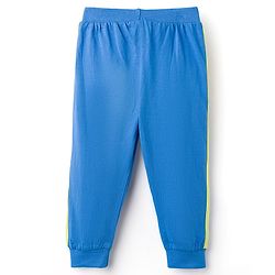 Babyhug Cotton Knit Full Length Joggers with Dino Print Pack of 5 - Blue Navy Blue & Green